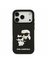 Karl Lagerfeld Karl Lagerfeld 3D Rubber Karl and Choupette Zadný kryt pre iPhone 17 Pro Black