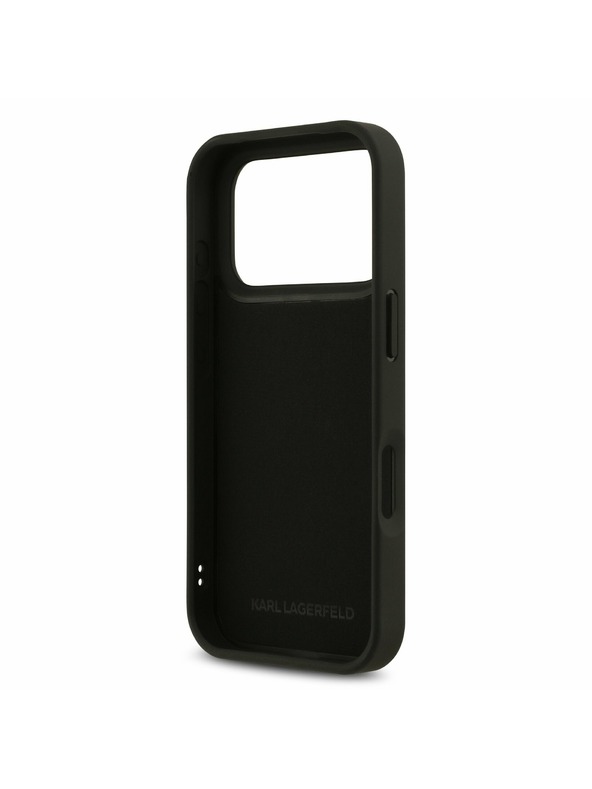 Karl Lagerfeld Karl Lagerfeld 3D Rubber Karl and Choupette Zadný kryt pre iPhone 17 Pro Black