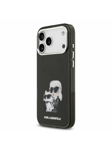 Karl Lagerfeld Karl Lagerfeld IML Aquarelle Karl and Choupette Zadný kryt pre iPhone 17 Pro Black