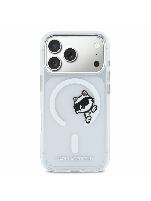 Karl Lagerfeld Karl Lagerfeld IML Choupette Peekaboo MagSafe Zadný kryt pre iPhone 17 Pro Transparent