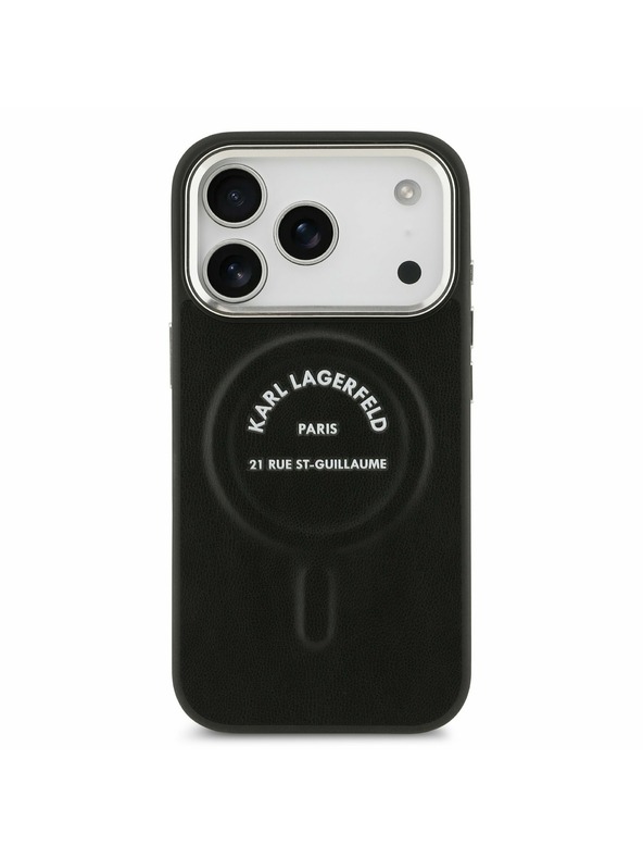Karl Lagerfeld Karl Lagerfeld PU RSG Logo MagSafe Zadný kryt pre iPhone 17 Pro Black