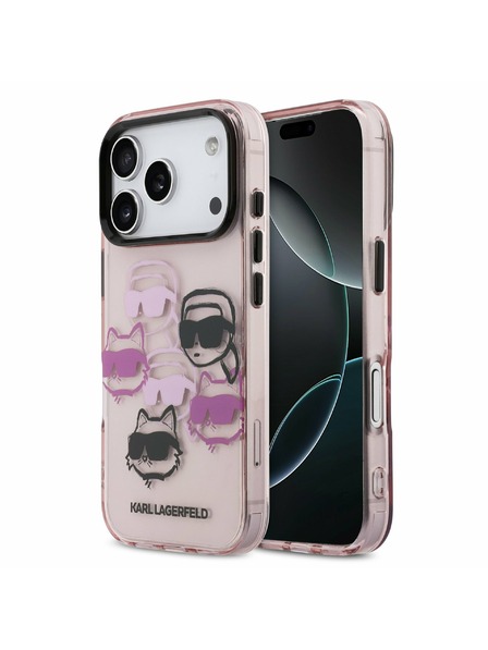 Karl Lagerfeld Karl Lagerfeld IML Multi K&CH Heads Zadný kryt pre iPhone 17 Pro Pink