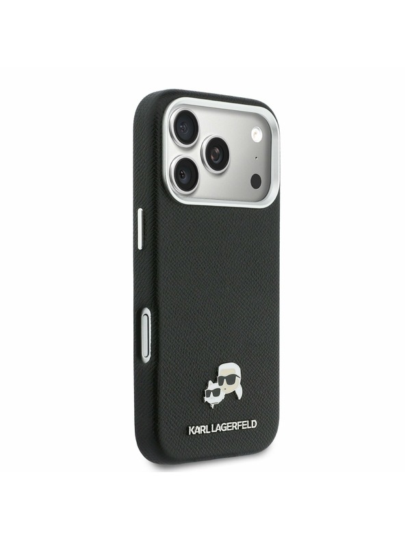 Karl Lagerfeld Karl Lagerfeld PU Karl and Choupette Heads Pins MagSafe Zadný kryt pre iPhone 17 Pro Black