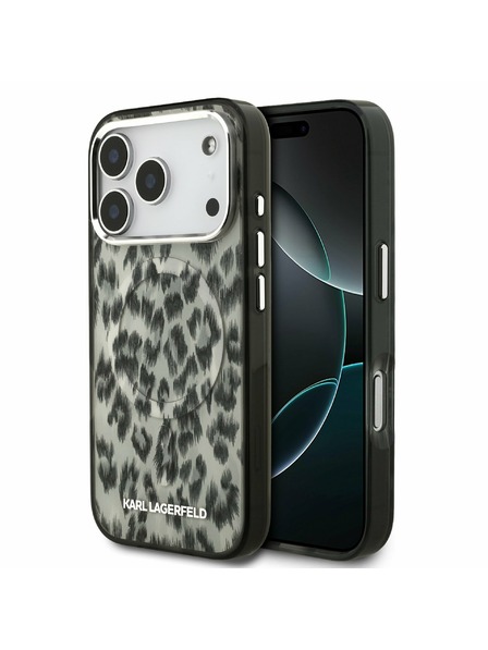Karl Lagerfeld Karl Lagerfeld IML Leopard MagSafe Zadný kryt pre iPhone 17 Pro Brown