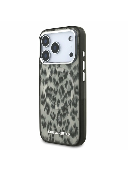 Karl Lagerfeld Karl Lagerfeld IML Leopard MagSafe Zadný kryt pre iPhone 17 Pro Brown