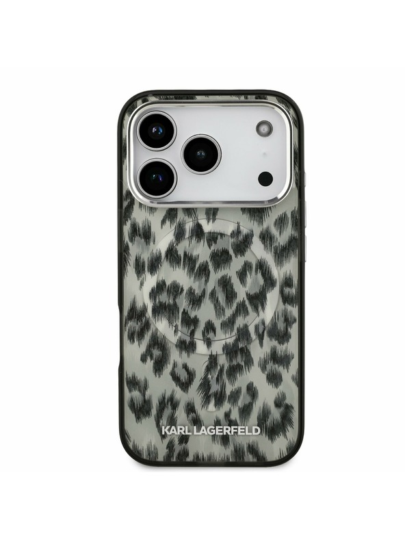 Karl Lagerfeld Karl Lagerfeld IML Leopard MagSafe Zadný kryt pre iPhone 17 Pro Brown
