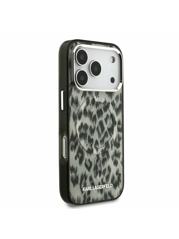 Karl Lagerfeld Karl Lagerfeld IML Leopard MagSafe Zadný kryt pre iPhone 17 Pro Brown