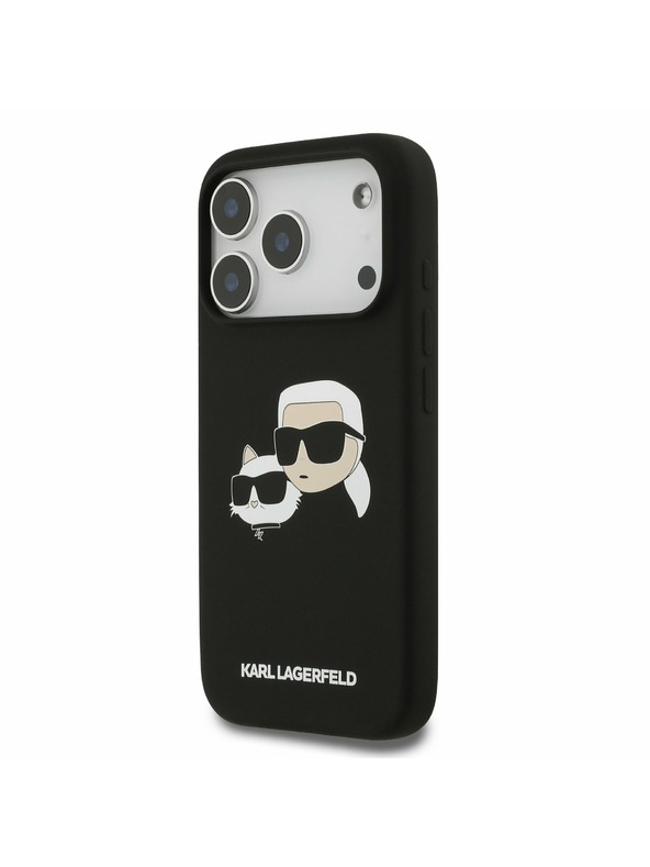 Karl Lagerfeld Karl Lagerfeld Liquid Silicone Double Heads MagSafe Zadný kryt pre iPhone 17 Pro Black