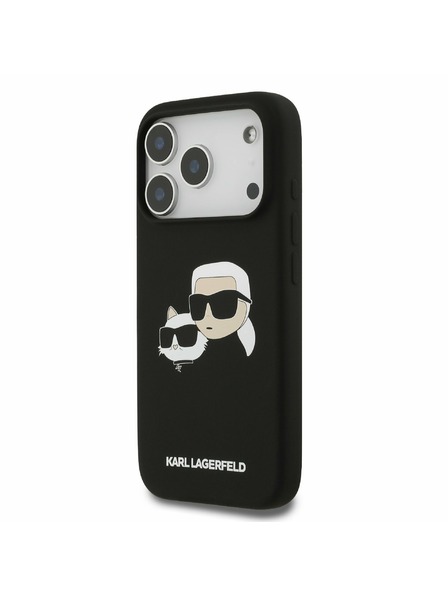 Karl Lagerfeld Karl Lagerfeld Liquid Silicone Double Heads MagSafe Zadný kryt pre iPhone 17 Pro Black