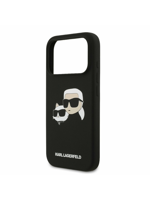 Karl Lagerfeld Karl Lagerfeld Liquid Silicone Double Heads MagSafe Zadný kryt pre iPhone 17 Pro Black