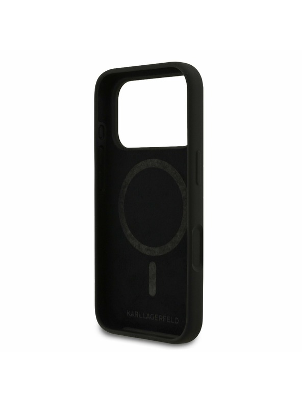 Karl Lagerfeld Karl Lagerfeld Liquid Silicone Double Heads MagSafe Zadný kryt pre iPhone 17 Pro Black