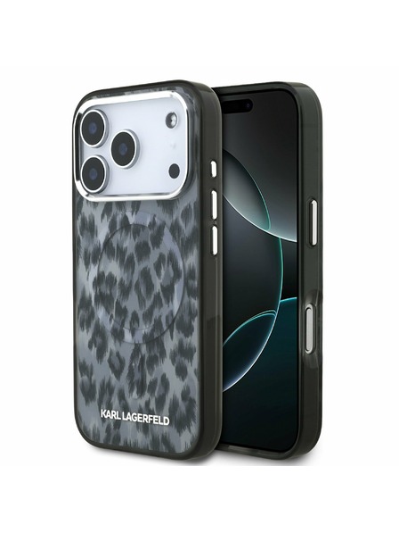 Karl Lagerfeld Karl Lagerfeld IML Leopard MagSafe Zadný Kryt pre iPhone 17 Pro Grey