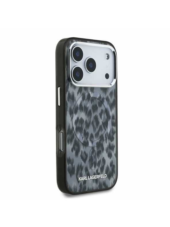 Karl Lagerfeld Karl Lagerfeld IML Leopard MagSafe Zadný Kryt pre iPhone 17 Pro Grey
