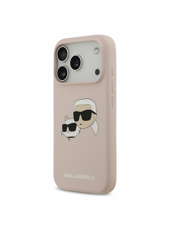 Karl Lagerfeld Karl Lagerfeld Liquid Silicone Double Heads MagSafe Zadný Kryt pre iPhone 17 Pro Pink
