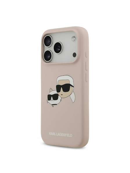 Karl Lagerfeld Karl Lagerfeld Liquid Silicone Double Heads MagSafe Zadný Kryt pre iPhone 17 Pro Pink