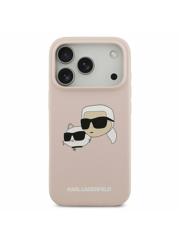 Karl Lagerfeld Karl Lagerfeld Liquid Silicone Double Heads MagSafe Zadný Kryt pre iPhone 17 Pro Pink