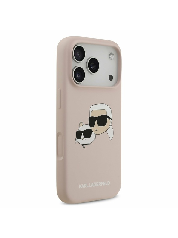Karl Lagerfeld Karl Lagerfeld Liquid Silicone Double Heads MagSafe Zadný Kryt pre iPhone 17 Pro Pink