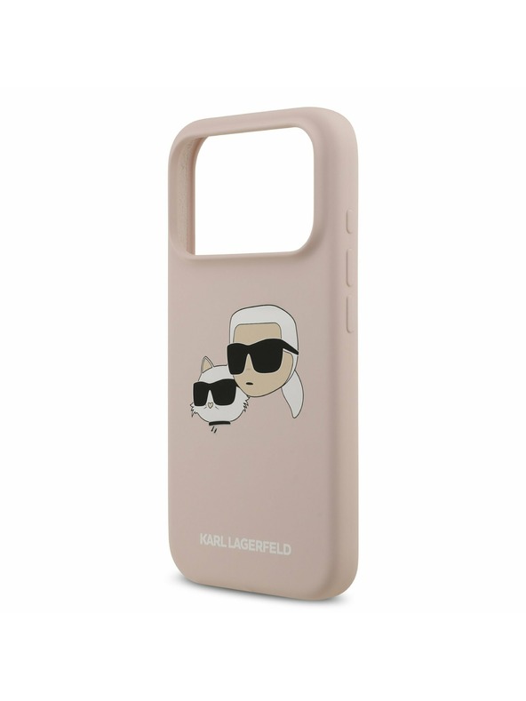 Karl Lagerfeld Karl Lagerfeld Liquid Silicone Double Heads MagSafe Zadný Kryt pre iPhone 17 Pro Pink