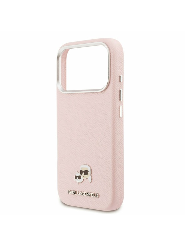 Karl Lagerfeld Karl Lagerfeld PU Karl and Choupette Heads Pins MagSafe Zadný Kryt pre iPhone 17 Pro Pink