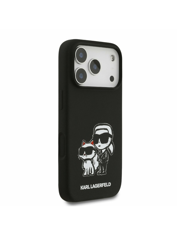 Karl Lagerfeld Karl Lagerfeld Liquid Silicone K&CH Sketch MagSafe Zadný Kryt pre iPhone 17 Pro Black