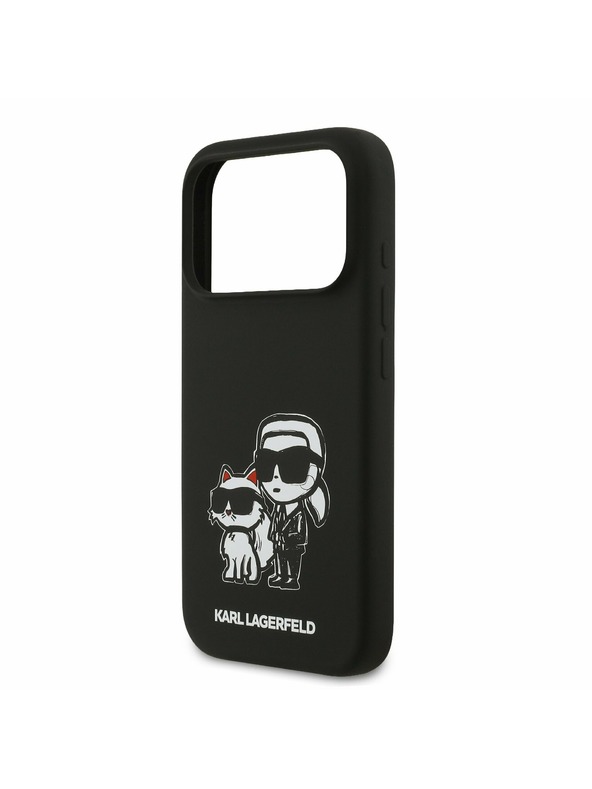 Karl Lagerfeld Karl Lagerfeld Liquid Silicone K&CH Sketch MagSafe Zadný Kryt pre iPhone 17 Pro Black