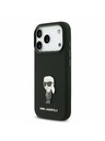 Karl Lagerfeld Karl Lagerfeld Liquid Silicone Metal Ikonik Zadný Kryt pre iPhone 17 Pro Black