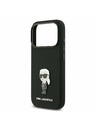 Karl Lagerfeld Karl Lagerfeld Liquid Silicone Metal Ikonik Zadný Kryt pre iPhone 17 Pro Black