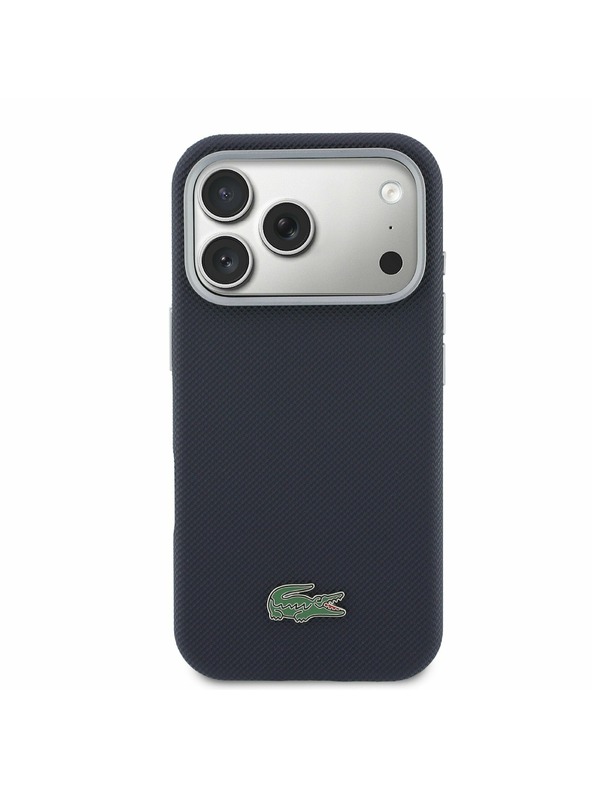 Lacoste Lacoste PVC Petit Pique Semi Wrap MagSafe Kryt pre iPhone 17 Pro Navy