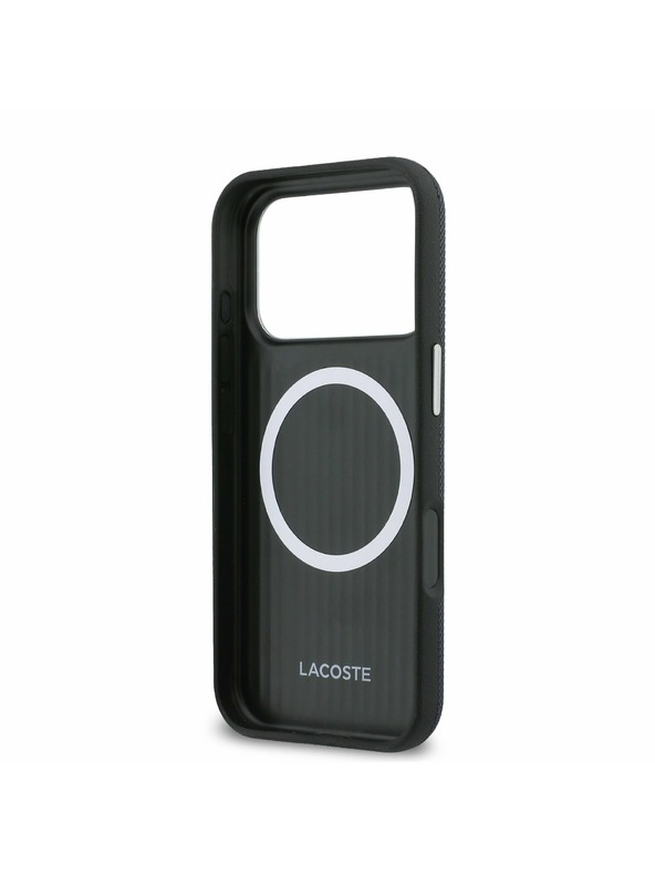 Lacoste Lacoste PVC Petit Pique Semi Wrap MagSafe Kryt pre iPhone 17 Pro Navy