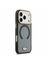 Lacoste Lacoste PC/TPU Frosted Finish Gold Logo MagSafe Zadný Kryt pre iPhone 17 Pro Black