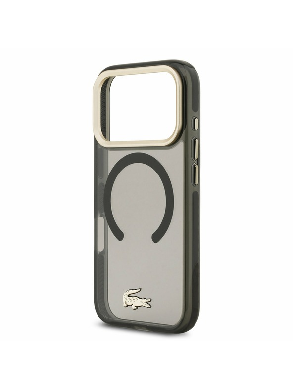 Lacoste Lacoste PC/TPU Frosted Finish Gold Logo MagSafe Zadný Kryt pre iPhone 17 Pro Black