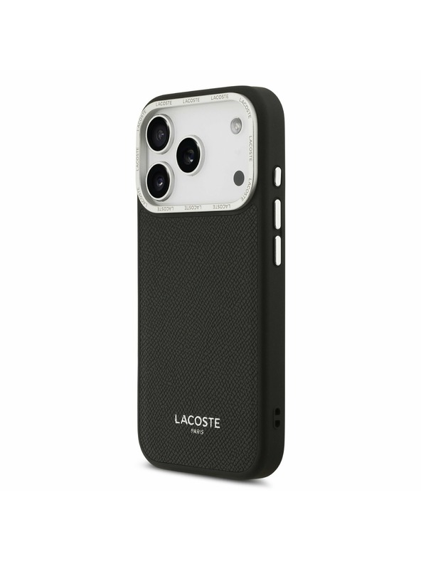 Lacoste Lacoste PU Leather Champs Elysees MagSafe Zadný Kryt pre iPhone 17 Pro Black