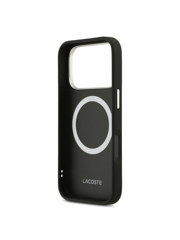 Lacoste Lacoste PU Leather Champs Elysees MagSafe Zadný Kryt pre iPhone 17 Pro Black
