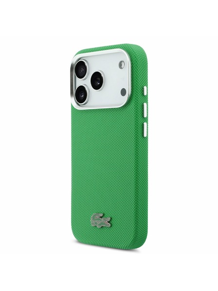 Lacoste Lacoste PVC Iconic Petit Pique Metal Logo MagSafe Zadný Kryt pre iPhone 17 Pro Green