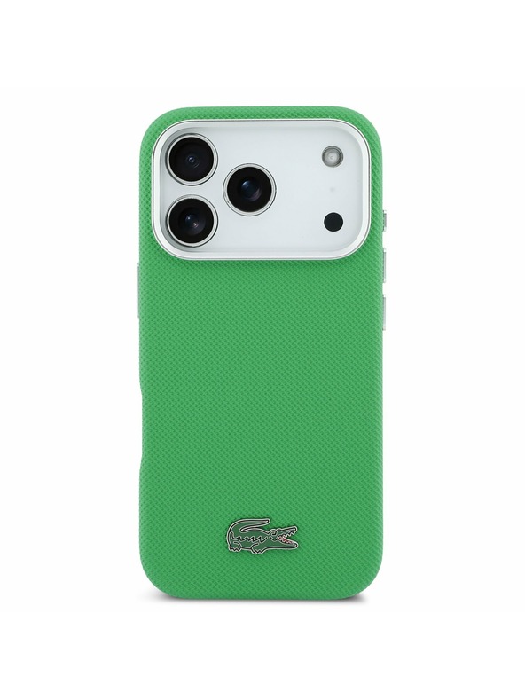 Lacoste Lacoste PVC Iconic Petit Pique Metal Logo MagSafe Zadný Kryt pre iPhone 17 Pro Green