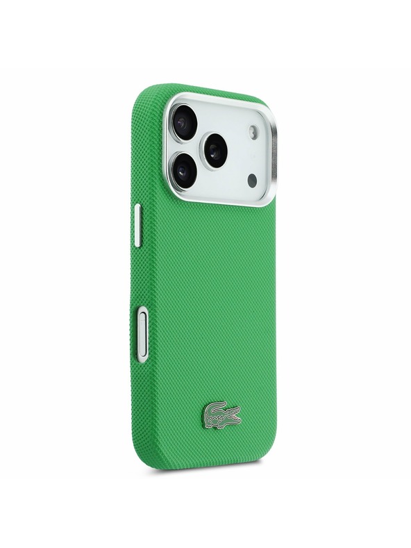 Lacoste Lacoste PVC Iconic Petit Pique Metal Logo MagSafe Zadný Kryt pre iPhone 17 Pro Green
