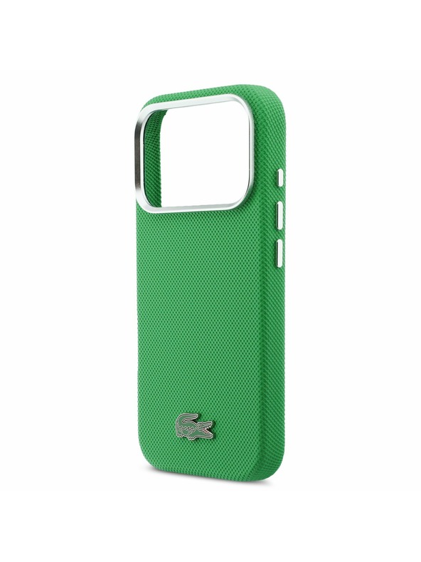Lacoste Lacoste PVC Iconic Petit Pique Metal Logo MagSafe Zadný Kryt pre iPhone 17 Pro Green