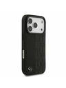 Mercedes Mercedes Leather Laurel Leaves MagSafe Zadný Kryt pre iPhone 17 Pro Black