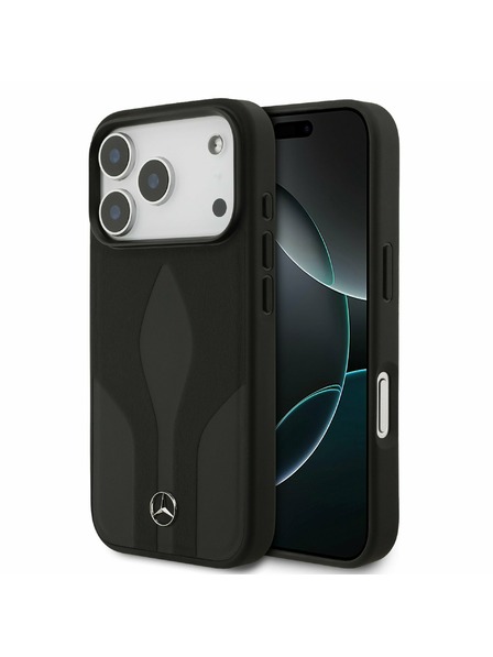 Mercedes Mercedes Leather The Move MagSafe Zadný Kryt pre iPhone 17 Pro Black