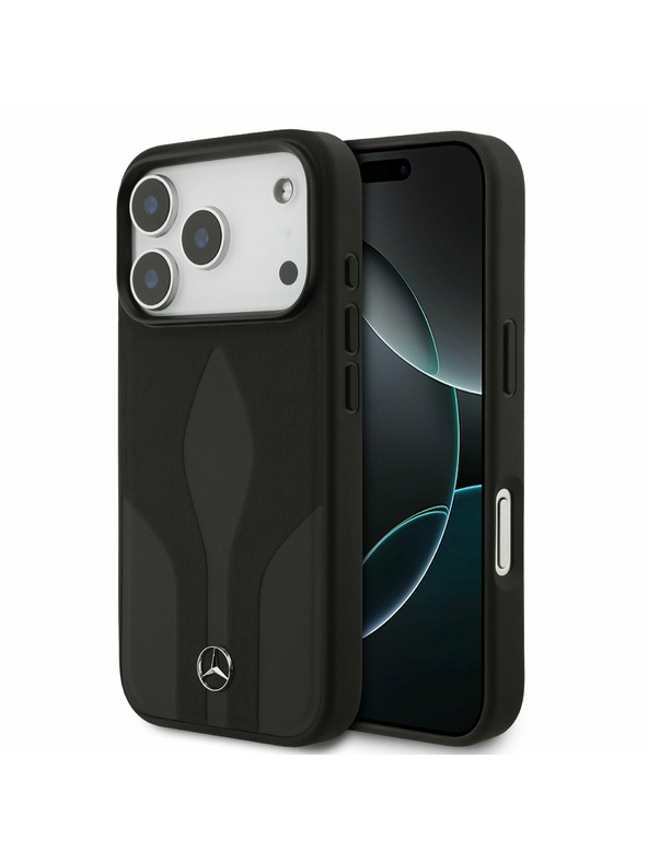 Mercedes Mercedes Leather The Move MagSafe Zadný Kryt pre iPhone 17 Pro Black