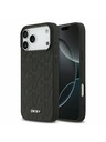 DKNY DKNY PU Leather Grid Pattern Magsafe Zadný Kryt pre iPhone 17 Pro Max Black