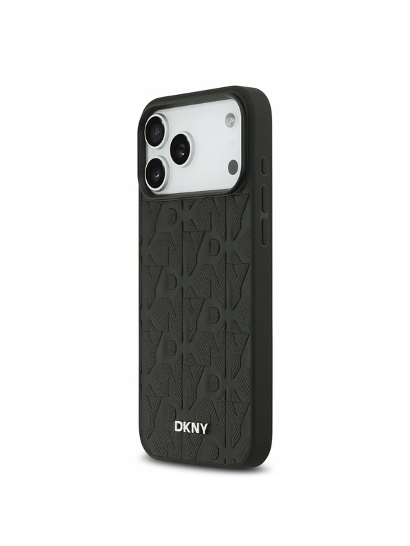 DKNY DKNY PU Leather Grid Pattern Magsafe Zadný Kryt pre iPhone 17 Pro Max Black