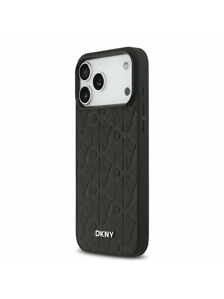 DKNY DKNY PU Leather Grid Pattern Magsafe Zadný Kryt pre iPhone 17 Pro Max Black