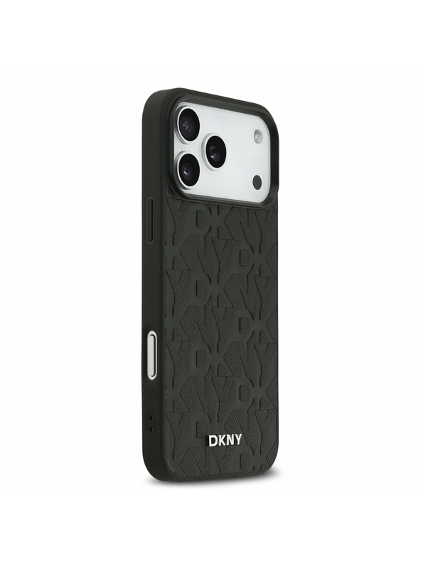 DKNY DKNY PU Leather Grid Pattern Magsafe Zadný Kryt pre iPhone 17 Pro Max Black