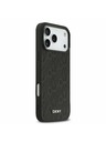 DKNY DKNY PU Leather Grid Pattern Magsafe Zadný Kryt pre iPhone 17 Pro Max Black