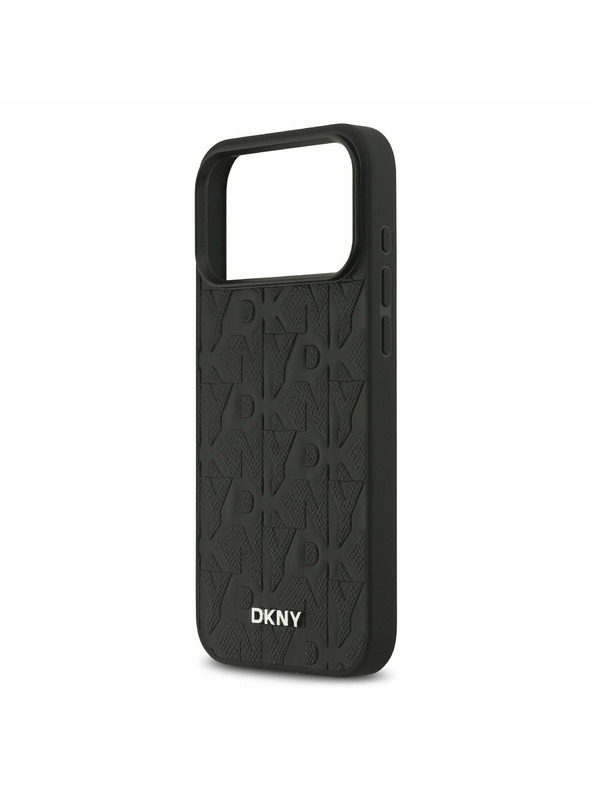 DKNY DKNY PU Leather Grid Pattern Magsafe Zadný Kryt pre iPhone 17 Pro Max Black