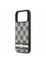 DKNY DKNY PU Leather Checkered Pattern and Stripe Zadný Kryt pre iPhone 17 Pro Max Black