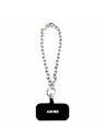DKNY DKNY PU Leather Metal Logo Wrist Chain MagSafe Zadný Kryt pre iPhone 17 Pro Max Black