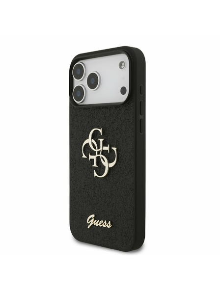 Guess Guess PU Fixed Glitter 4G Metal Logo Zadný Kryt pre iPhone 17 Pro Max Black