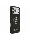Guess Guess PU Fixed Glitter 4G Metal Logo Zadný Kryt pre iPhone 17 Pro Max Black